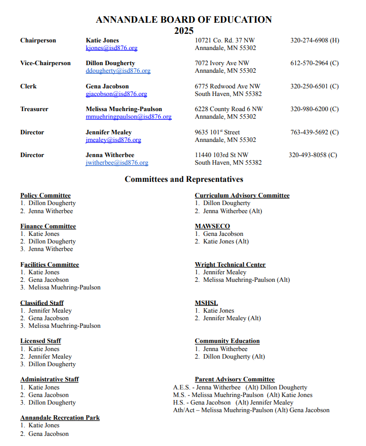 2025 Board of Education